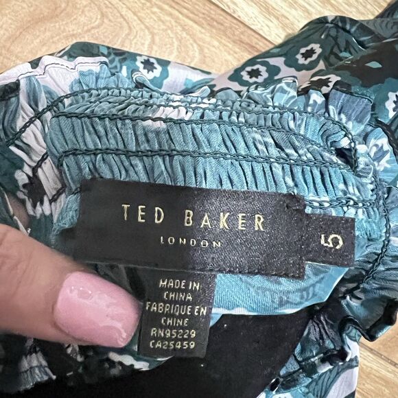 Ted Baker Green Floral Blouse - Picture 9 of 9